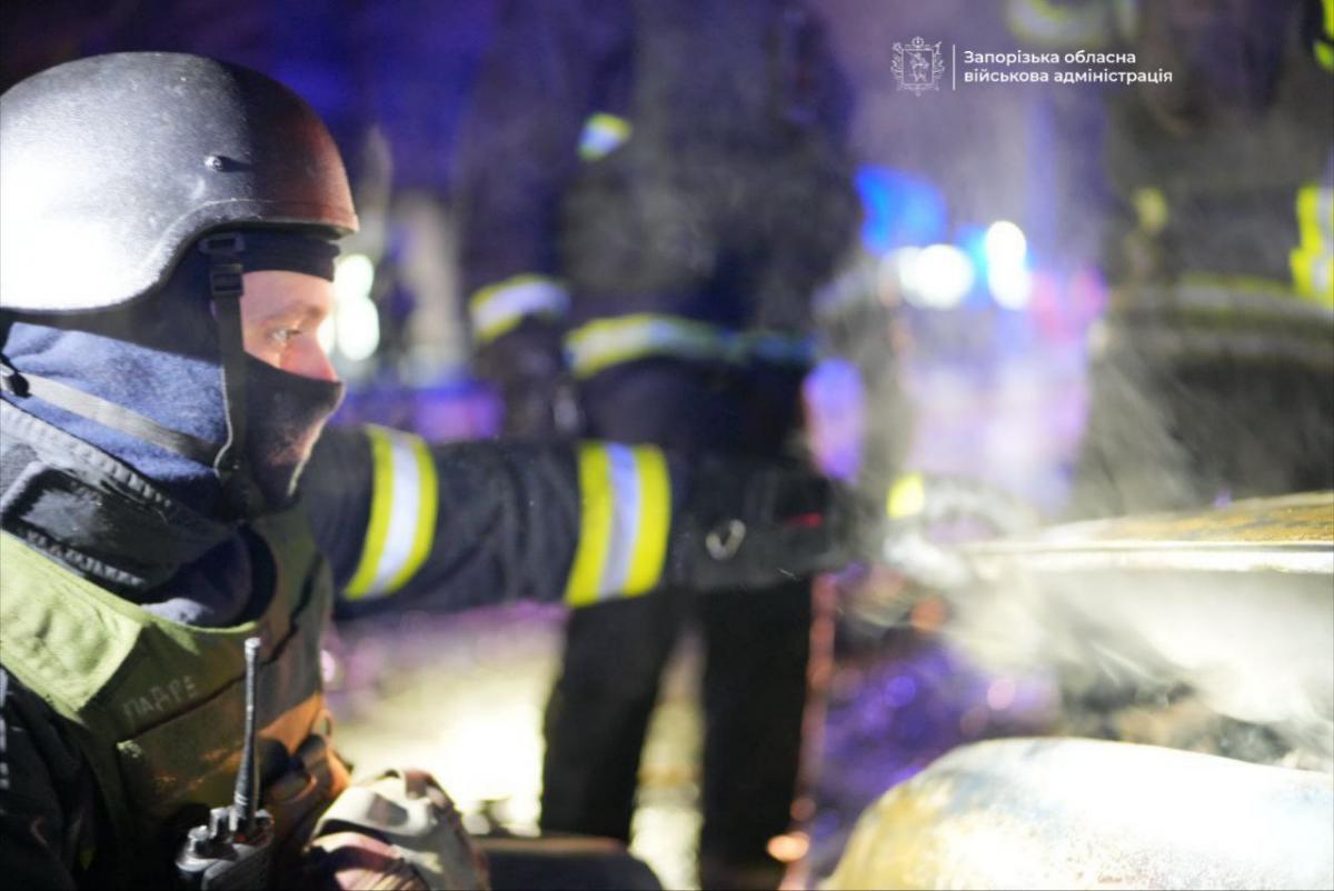 Последствия российского удара по Запорожью 3 февраля