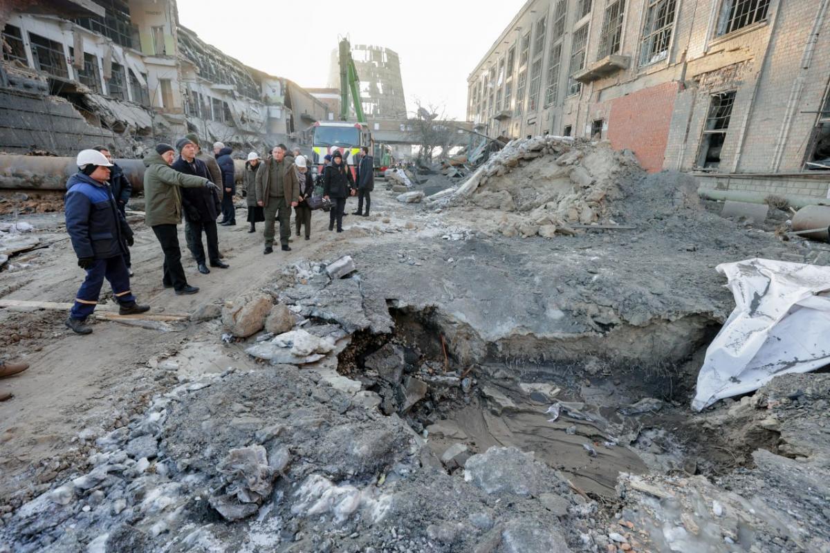 Пошкодження ТЕС внаслідок ворожого обстрілу