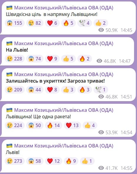 Полетіли Кинджали: РФ запустила ракети, по всій країні тривога