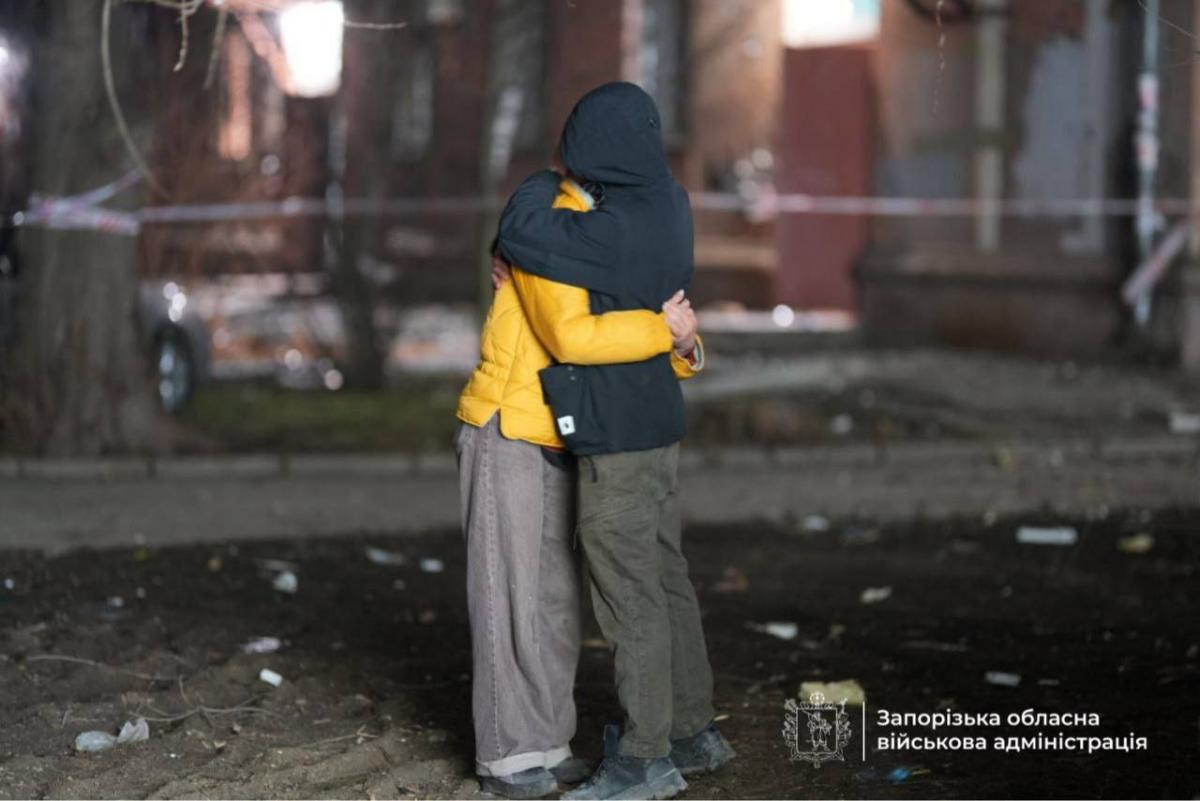 Наслідки удару по Запоріжжю 23 лютого