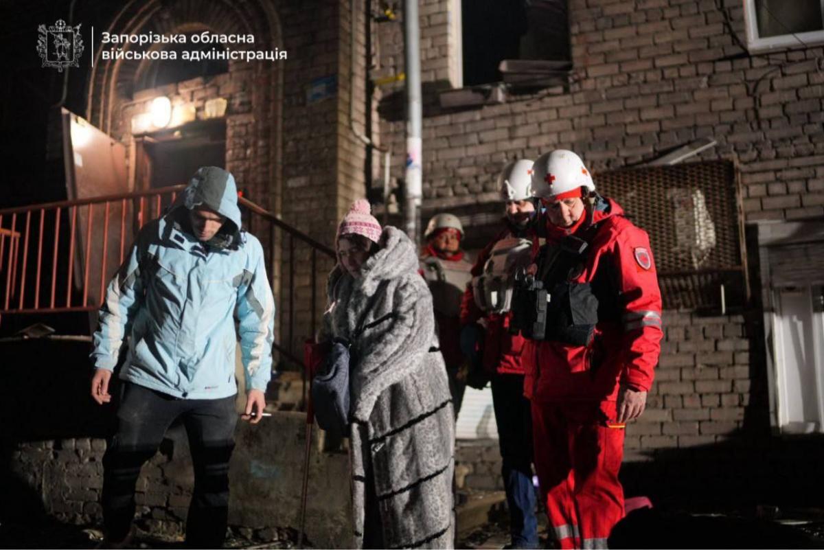 Наслідки удару по Запоріжжю 23 лютого