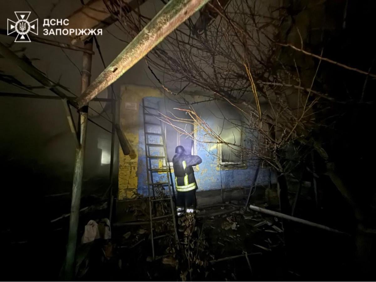 Последствия атаки на Запорожье 