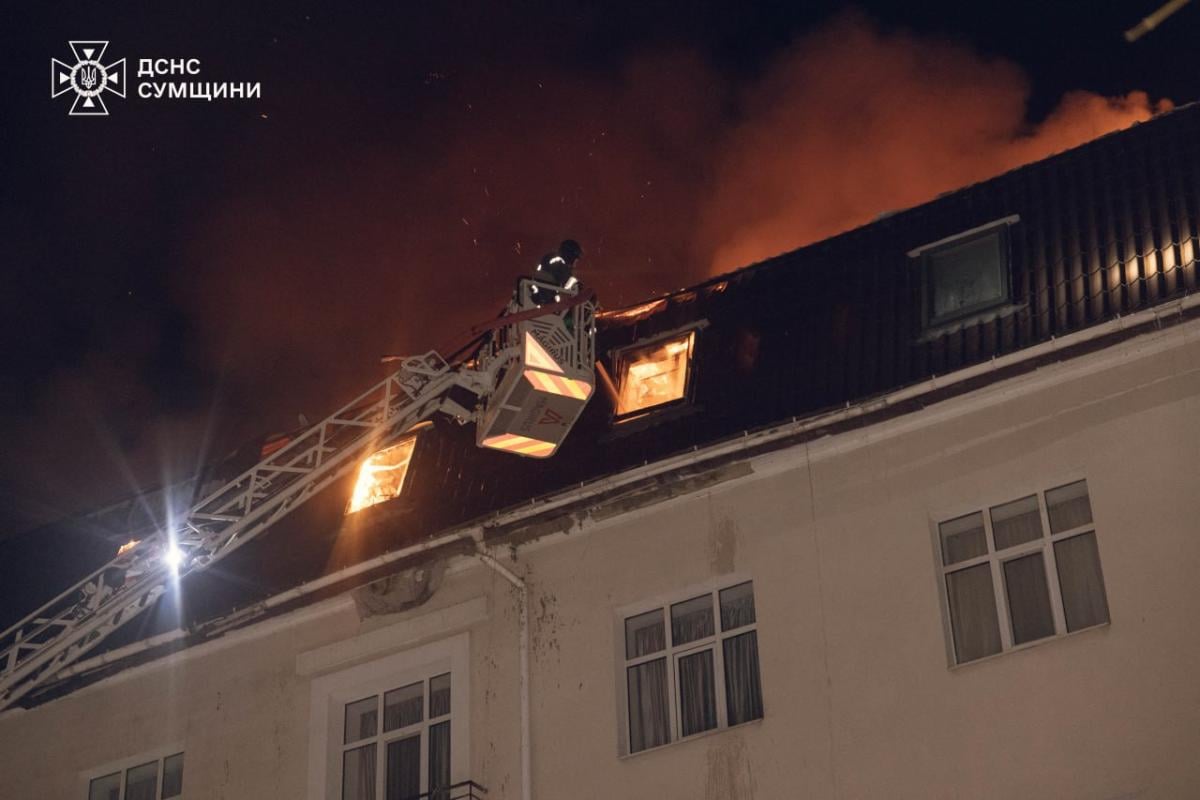 Удар по отелю в Сумах 27 февраля Удар по отелю в Сумах 27 февраля