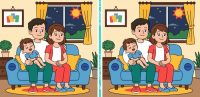 IQ-челлендж: найдите 3 отличия на картинке дружной семьи за 41 секунду