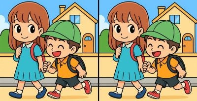 Тест на IQ: знайдіть 3 відмінності на зображенні хлопчика і дівчинки за 59 с