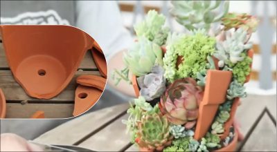 Как использовать разбитые терракотовые горшки