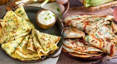 Млинці з твердим сиром і ковбасою - рецепт