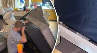 Жінка почула дивний звук з дивану: те, що залишив продавець всередині, здивувало