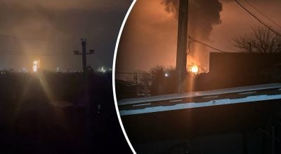 Масштабна пожежа,  небо у вогні, аеропорти закрили: РФ масовано атакували дрони