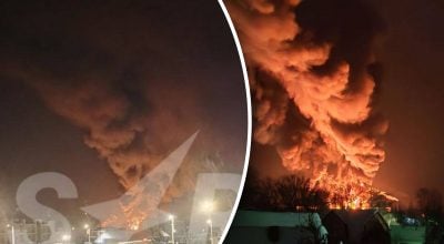 Спалахнула пожежа, червоний дим в небі: дрони атакували важливий об'єкт РФ