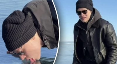 Шаман полизал лед на озере Шаман полизал лед на озере