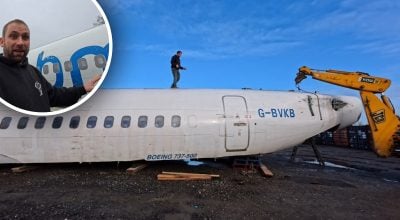 Инженер купил старый самолет Boeing 737 и закопал его в саду: что он задумал