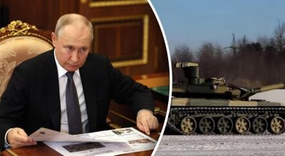 Путин, танк