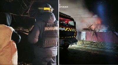 После удара БпЛА вспыхнули дома, пострадали люди: последствия атаки на Запорожье