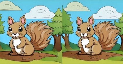 Супертест на IQ: знайдіть 3 відмінності на зображенні білки за 25 секунд