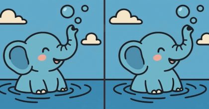 Тест на геніальність: знайдіть 3 відмінності на зображенні слона у воді за 23 с