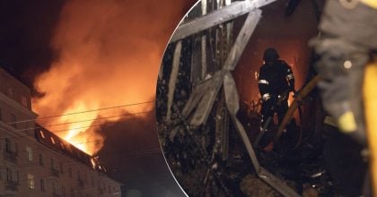 Все у вогні, був повторний удар: РФ атакувала готель в Сумах