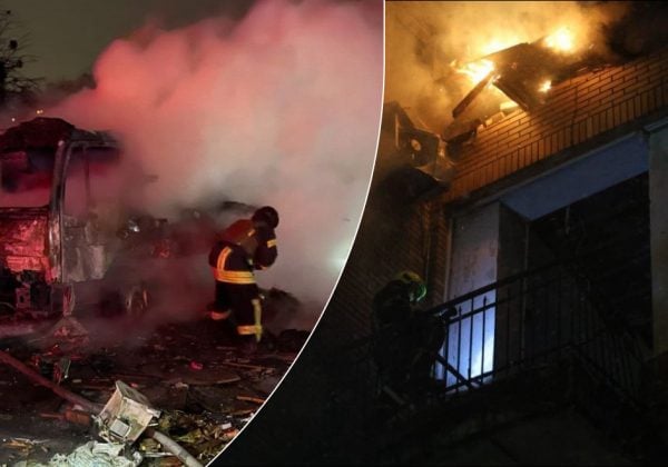 Ночная атака на Киев: повреждены дома, вспыхнули пожары, есть пострадавшие