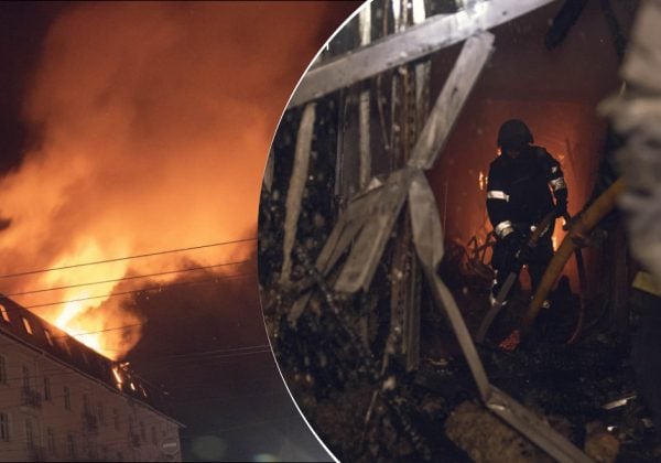 Все у вогні, був повторний удар: РФ атакувала готель в Сумах