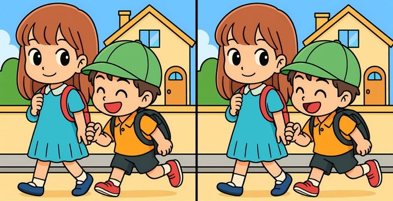 Тест на IQ: знайдіть 3 відмінності на зображенні хлопчика і дівчинки за 59 с