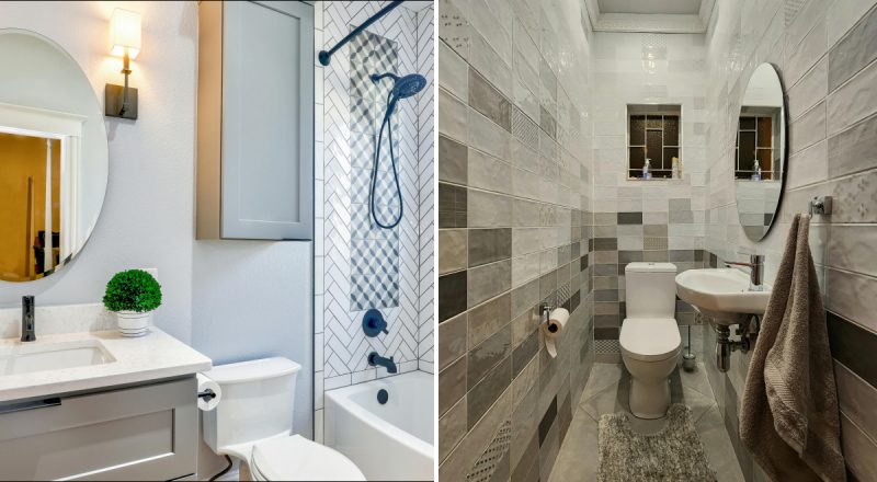 Как визуально расширить маленькую ванную с помощью плитки