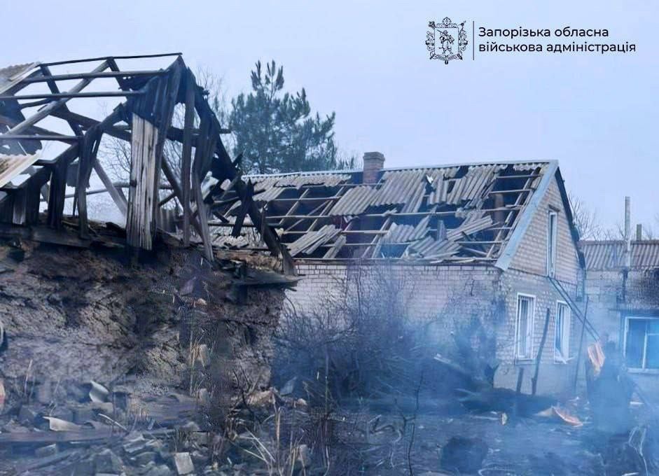 Последствия атаки на Запорожье 