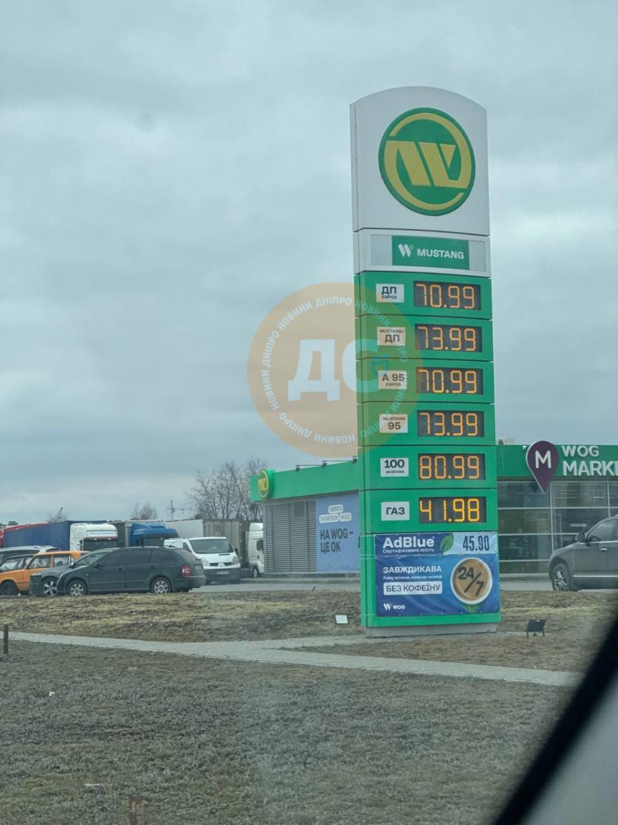 Ціни на паливо у Дніпрі 4 березня Ціни на паливо у Дніпрі 4 березня