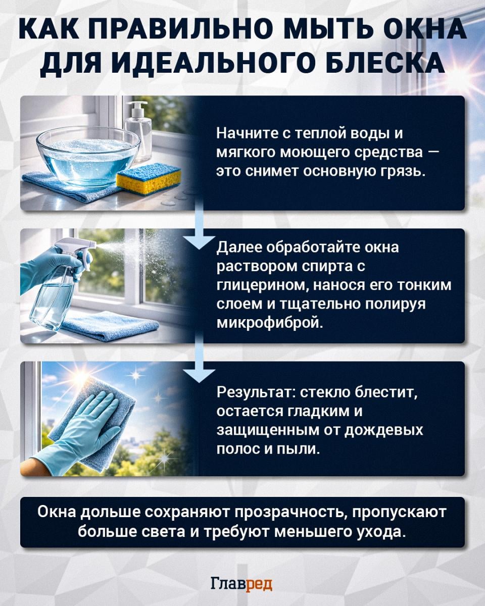 Как правильно мыть окна для идеального блеска Как правильно мыть окна для идеального блеска