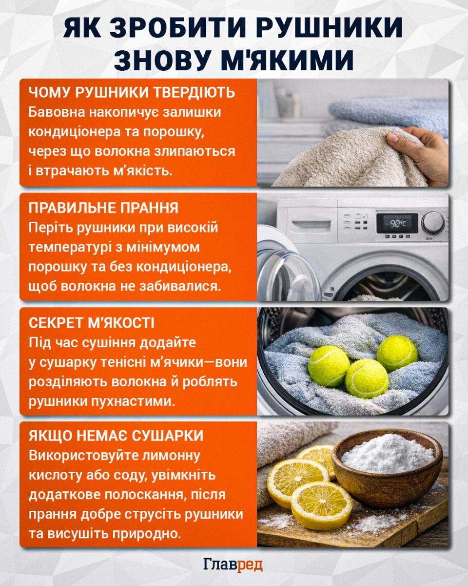 Як зробити рушники знову м'якими