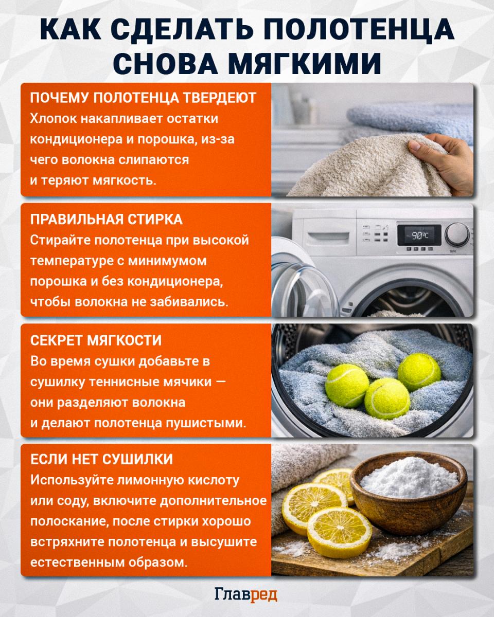 Как сделать полотенца снова мягкими