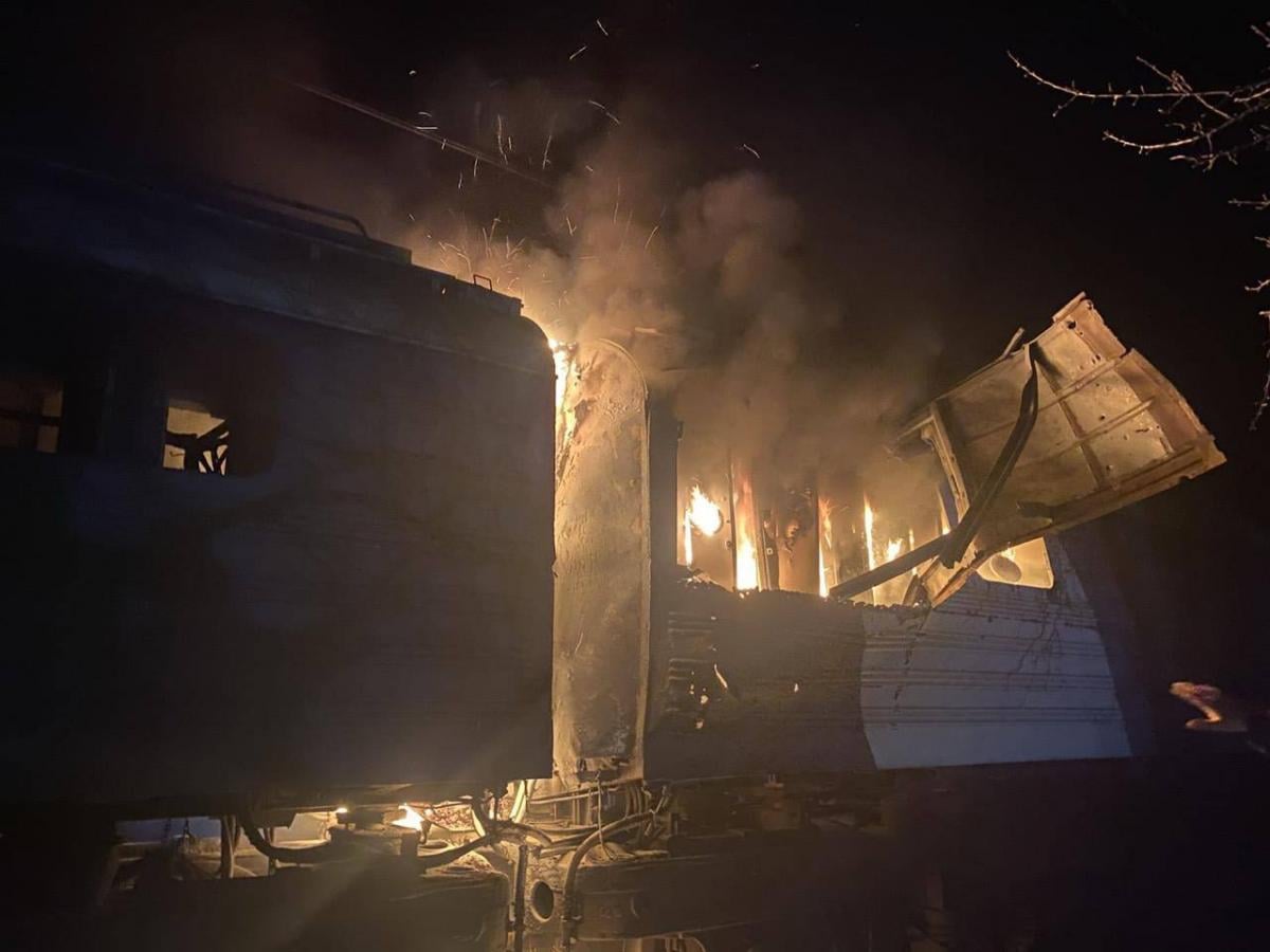 Удар по приміському поїзду на Харківщині Удар по приміському поїзду на Харківщині