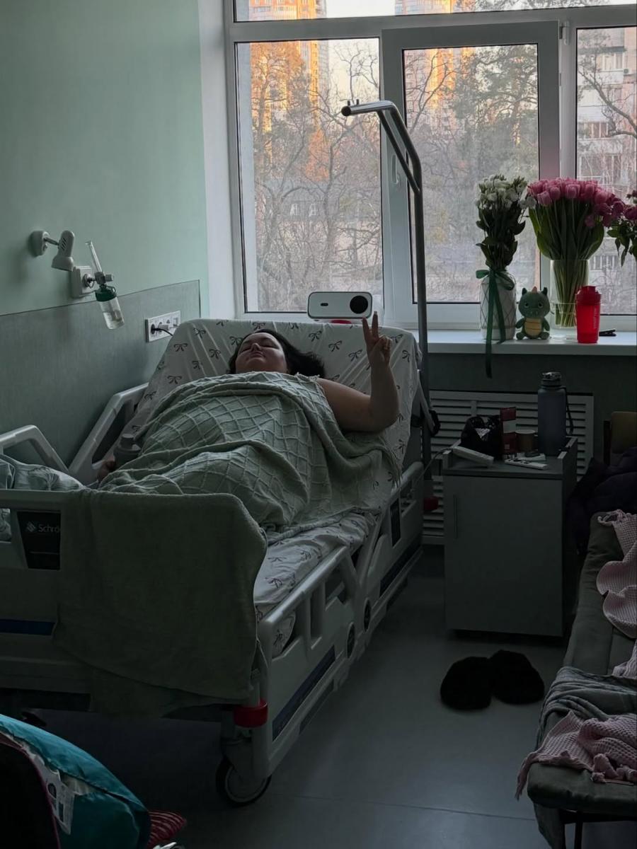 Анастасія Ткаченко в лікарні