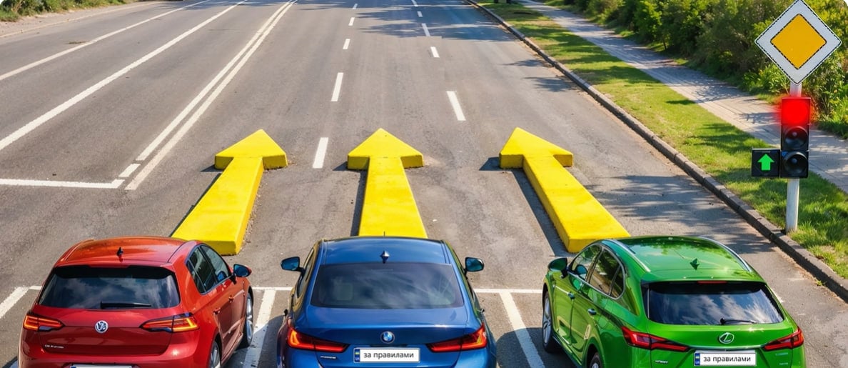 Лише половина водіїв скаже, хто може проїхати прямо: заплутаний тест з ПДР Лише половина водіїв скаже, хто може проїхати прямо: заплутаний тест з ПДР