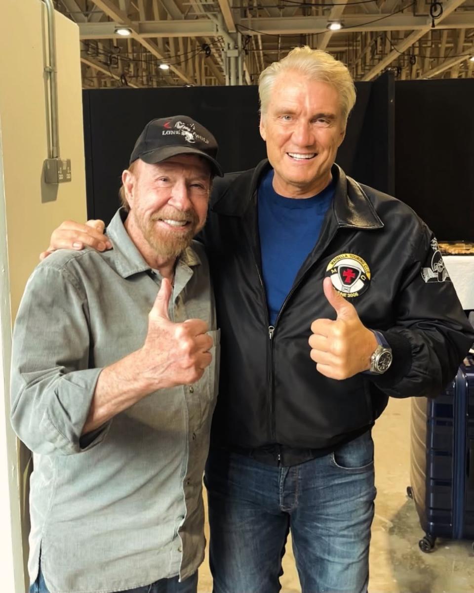 Дольф Лундгрен і Чак Норріс Дольф Лундгрен і Чак Норріс