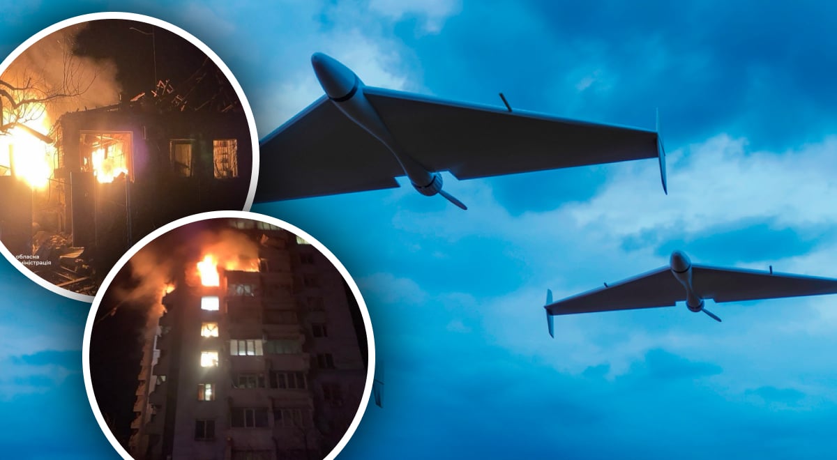 Шахед, пожар