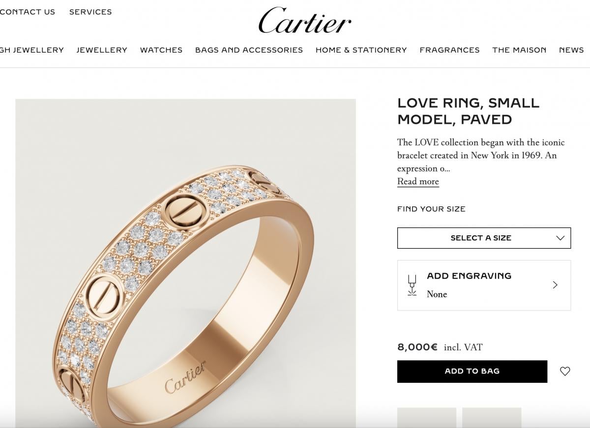 Кольцо от Картье 407 000 грн