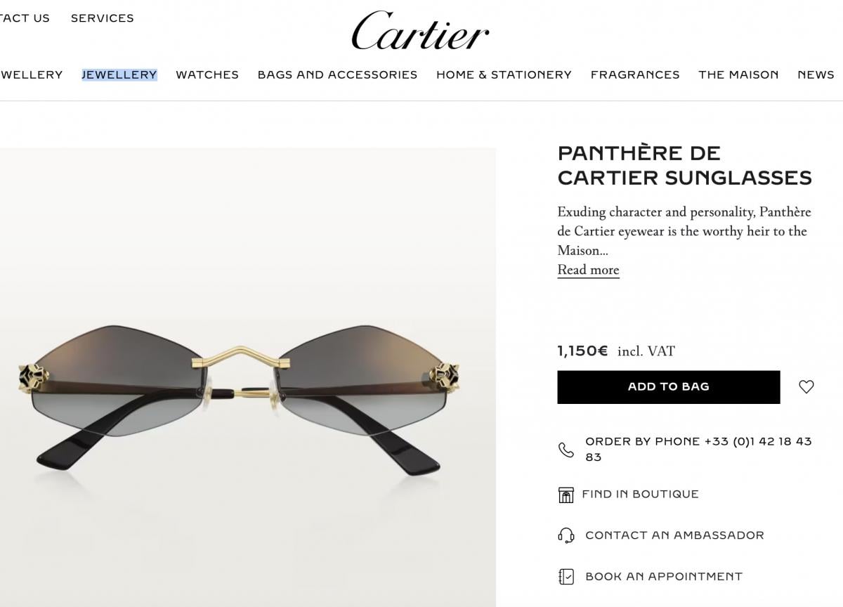 Очки от Картье