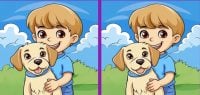 Тест на IQ: потрібно знайти 3 відмінності на зображенні хлопчика з собакою за 49 с