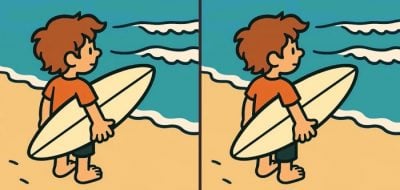 IQ-челлендж: нужно найти 3 отличия на картинке серфингиста за 43 секунды