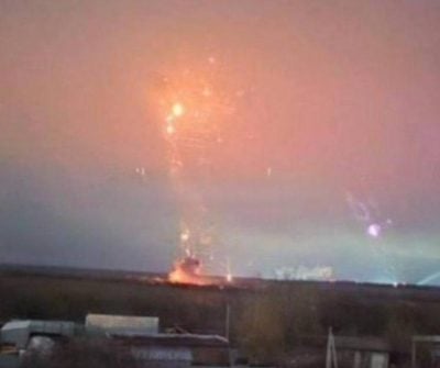 ПВО оккупантов могла сбить собственный вертолет во время атаки дронов