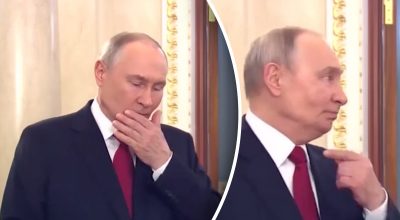 Путін зганьбився невдалими дублями привітання з 8 березня