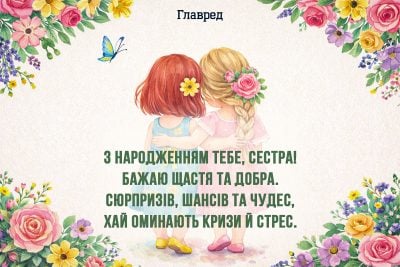 Привітання з Днем народження сестрі — гарні картинки та найкращі побажання