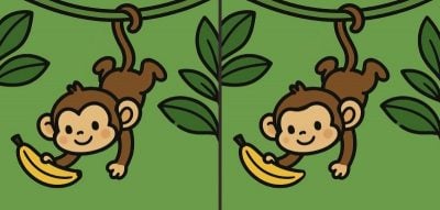 Тест на IQ: потрібно знайти 3 відмінності на зображенні мавпи на дереві за 23 с