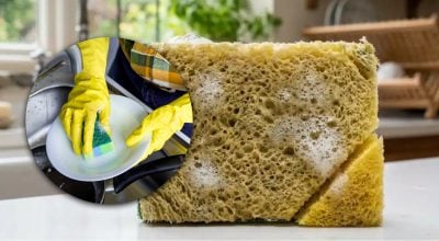 Навіщо господині відрізають куточок губки для посуду: про цей трюк знають одиниці