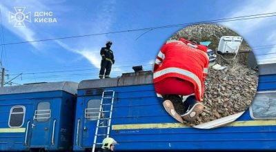 У Києві трьох підлітківуразило струмом на даху потяга, є загиблий
