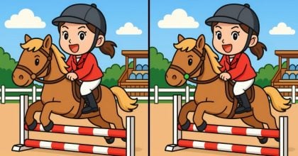 Тест на IQ: потрібно знайти 3 відмінності на зображенні дівчини на коні за 47 с