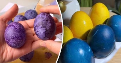 Космічний й мармуровий ефект за копійки: чим пофарбувати яйця на Великдень