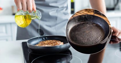 Чому досвідчені кухарі збризкують оцтом пательню перед смаженням: старий трюк