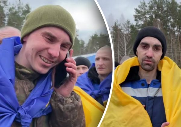 Звільнені з полону захисники не стримали сліз, коли почули рідних - відео