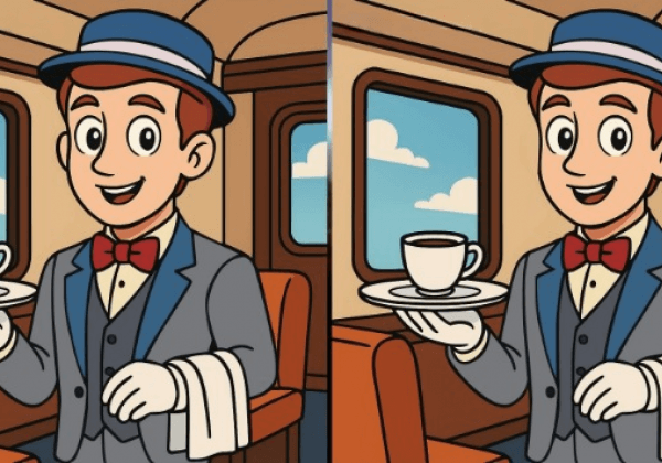 Тест на IQ: нужно найти 3 отличия на картинке дворецкого за 23 секунды